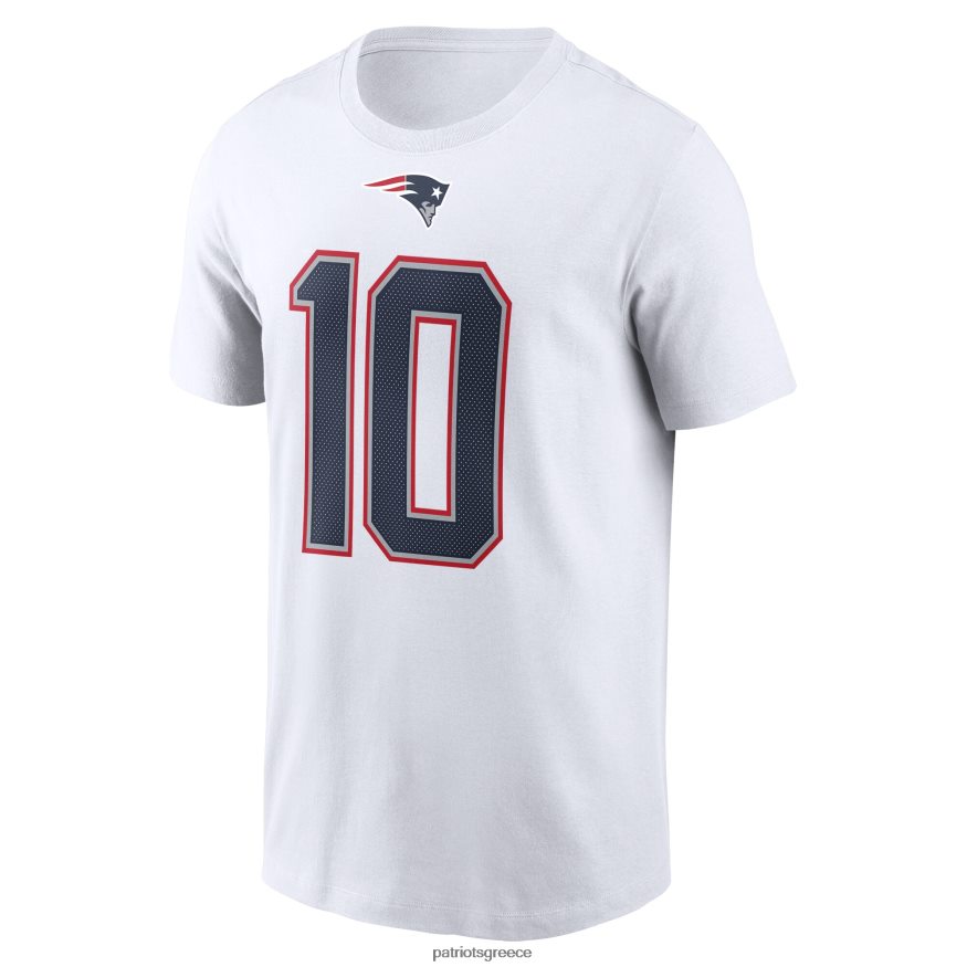 Patriots Jersey Μπλουζάκι με όνομα και αριθμό λευκού παίκτη nike mac jones άνδρες είδη ένδυσης VPDHTZ1929