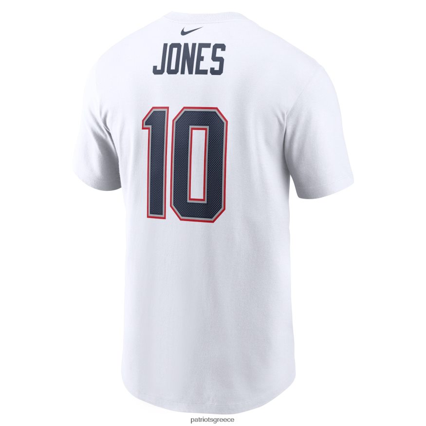 Patriots Jersey Μπλουζάκι με όνομα και αριθμό λευκού παίκτη nike mac jones άνδρες είδη ένδυσης VPDHTZ1929