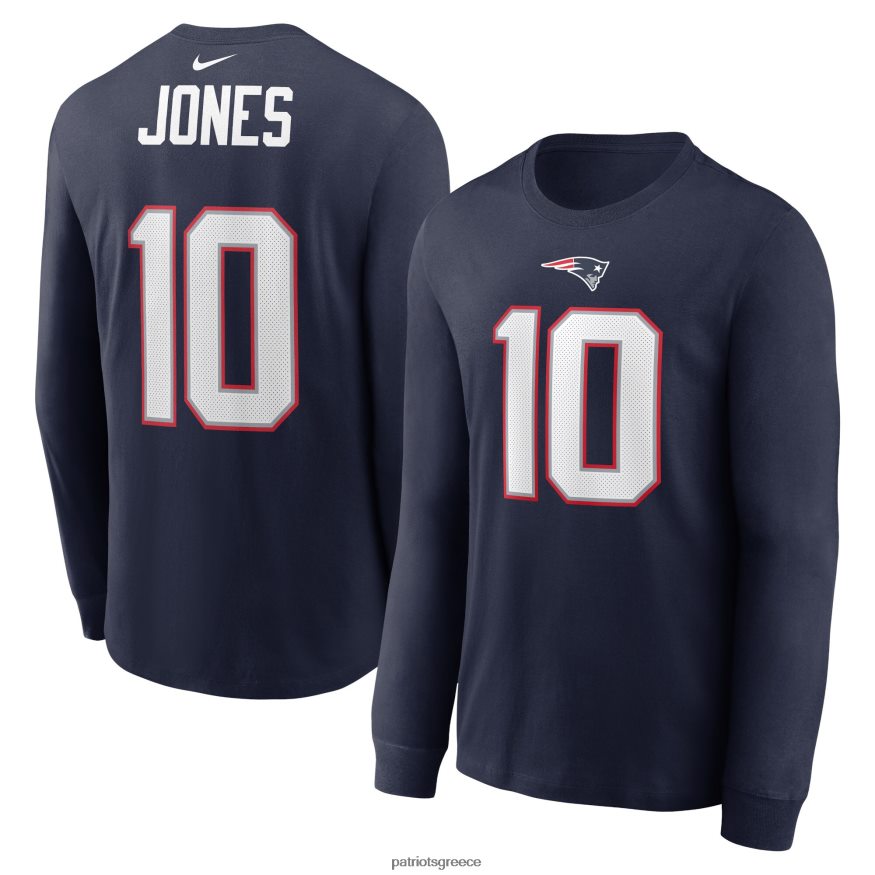 Patriots Jersey Μπλουζάκι με μακριά μανίκια nike mac jones navy παίκτη άνδρες είδη ένδυσης VPDHTZ2058