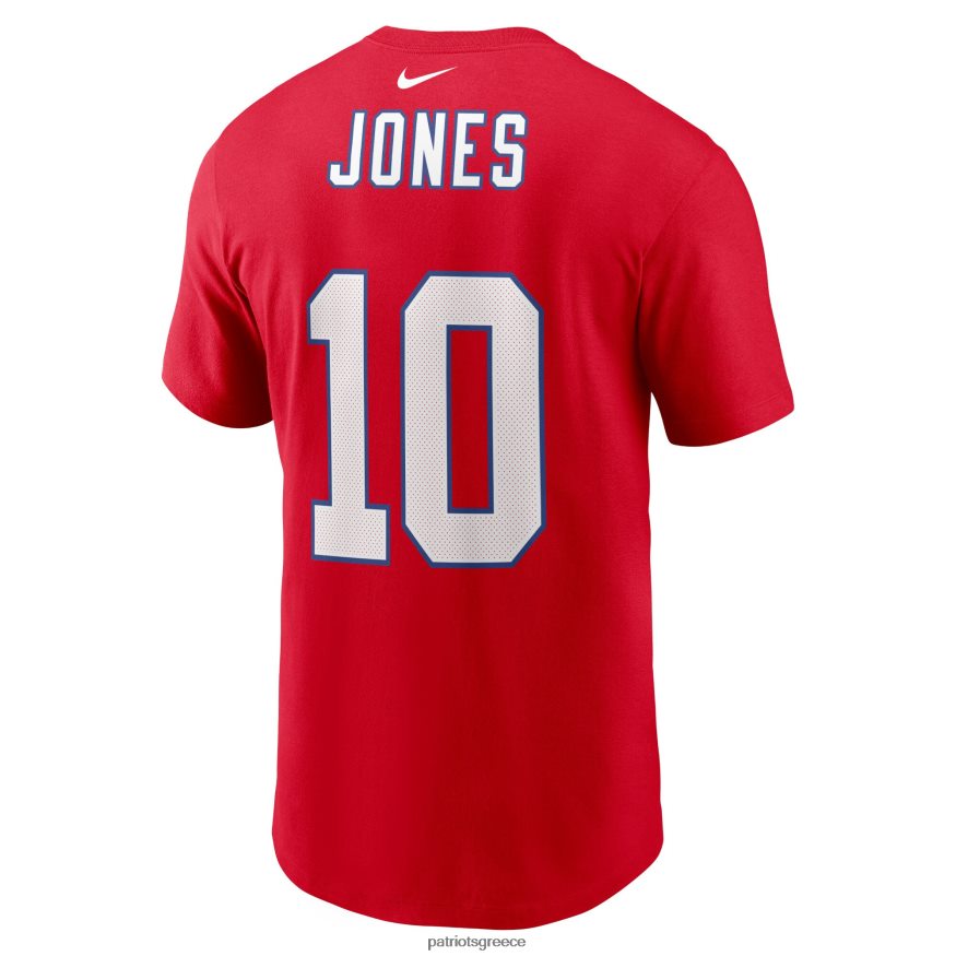 Patriots Jersey Μπλουζάκι με όνομα και νούμερο εναλλακτικού παίκτη nike mac jones red άνδρες είδη ένδυσης VPDHTZ1863