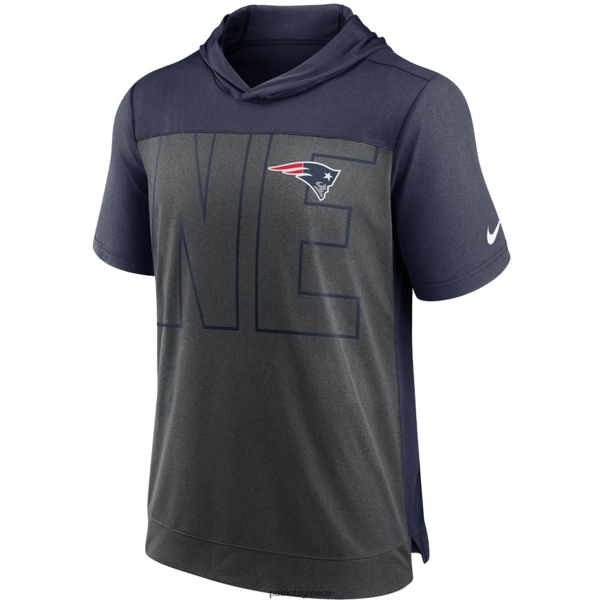 Patriots Jersey Μπλουζάκι με κουκούλα με κουκούλα nike με κάρβουνο/navy performance άνδρες είδη ένδυσης VPDHTZ2005