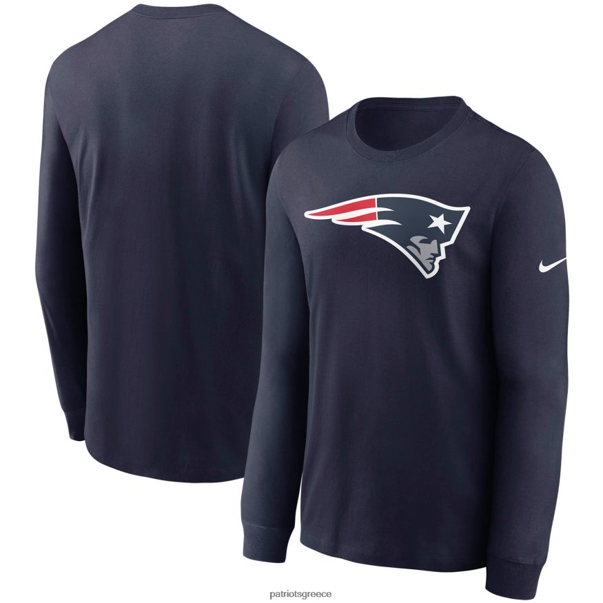Patriots Jersey μακρυμάνικο μπλουζάκι με λογότυπο nike navy primar άνδρες είδη ένδυσης VPDHTZ1867