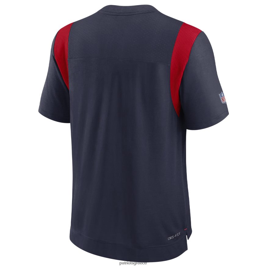 Patriots Jersey Μπλουζάκι παίκτη nike navy sideline τονικό λογότυπο απόδοσης άνδρες είδη ένδυσης VPDHTZ2007