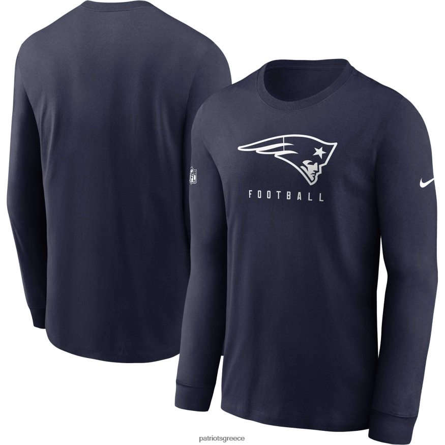 Patriots Jersey μακρυμάνικο μπλουζάκι nike navy sideline performance άνδρες είδη ένδυσης VPDHTZ1774