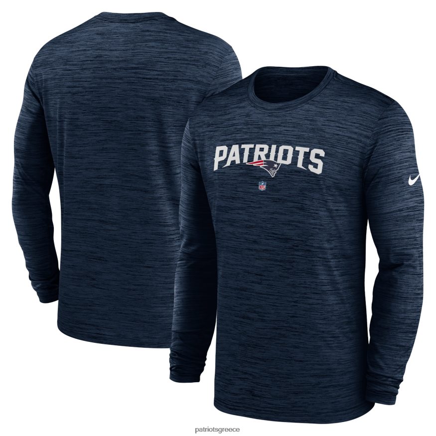 Patriots Jersey μακρυμάνικο μπλουζάκι nike navy sideline team speed performance άνδρες είδη ένδυσης VPDHTZ1778