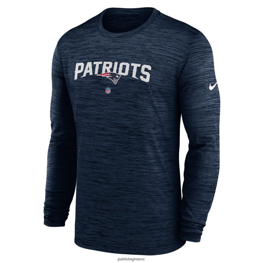 Patriots Jersey μακρυμάνικο μπλουζάκι nike navy sideline team speed performance άνδρες είδη ένδυσης VPDHTZ1778
