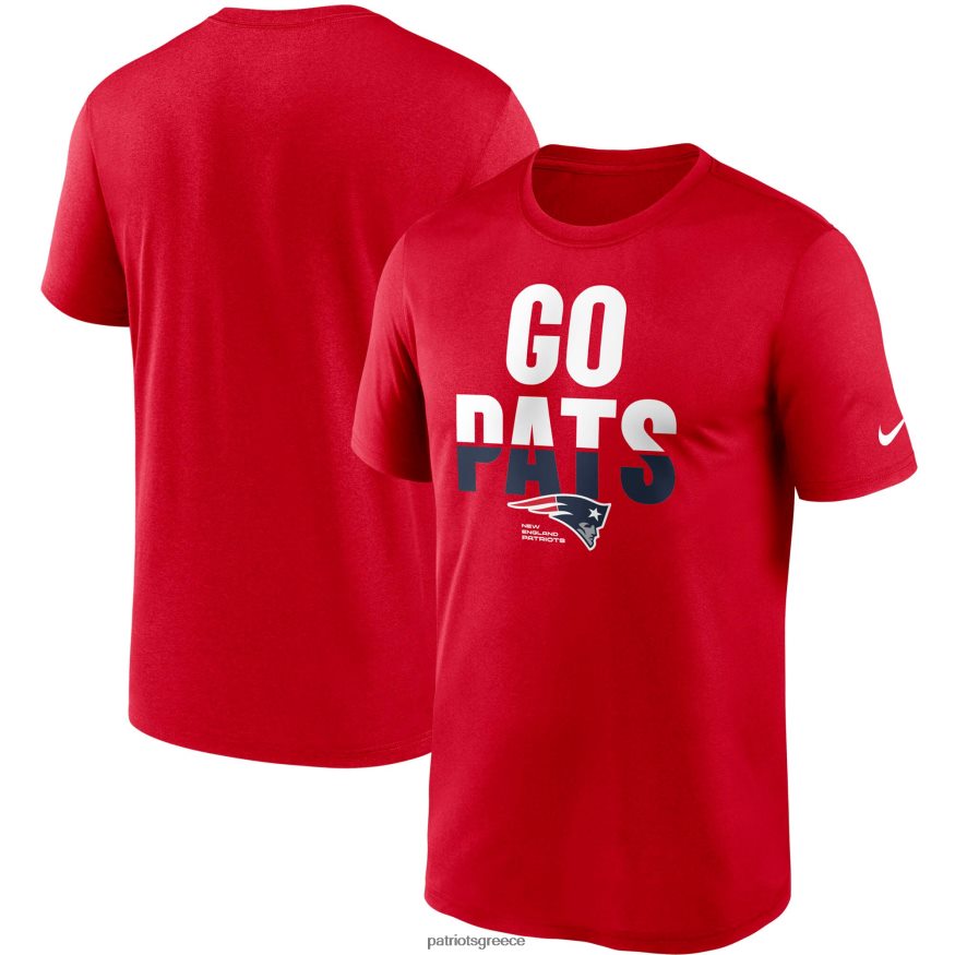 Patriots Jersey Μπλουζάκι απόδοσης τοπικής φράσης nike red legend άνδρες είδη ένδυσης VPDHTZ2038