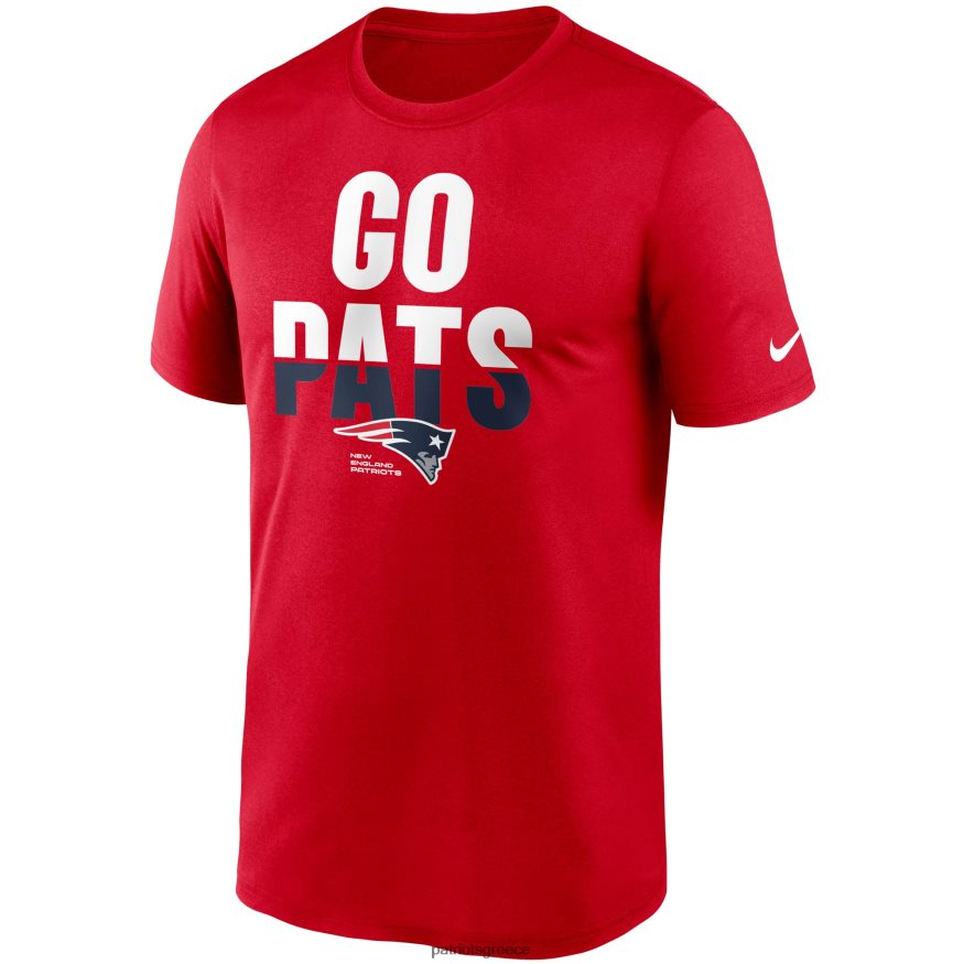 Patriots Jersey Μπλουζάκι απόδοσης τοπικής φράσης nike red legend άνδρες είδη ένδυσης VPDHTZ2038