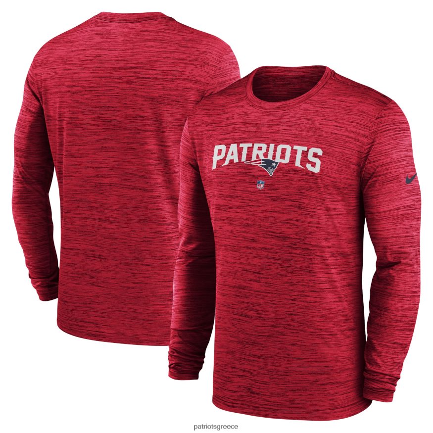 Patriots Jersey μακρυμάνικο μπλουζάκι nike red sideline team speed performance άνδρες είδη ένδυσης VPDHTZ1901