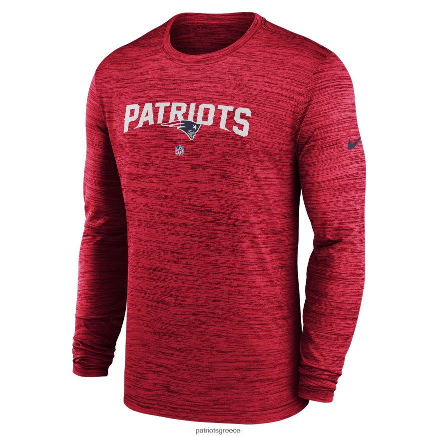 Patriots Jersey μακρυμάνικο μπλουζάκι nike red sideline team speed performance άνδρες είδη ένδυσης VPDHTZ1901