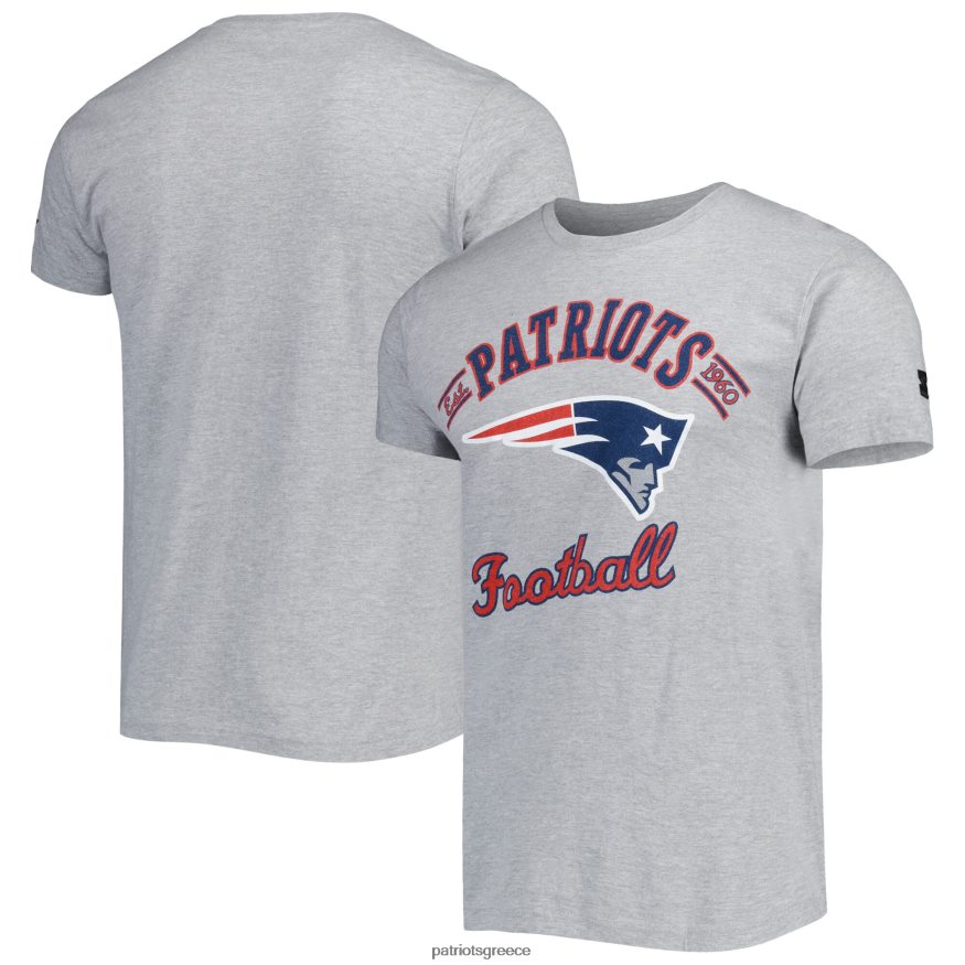 Patriots Jersey μπλουζάκι prime time γκρι με θερμαινόμενο μίζα άνδρες είδη ένδυσης VPDHTZ2006