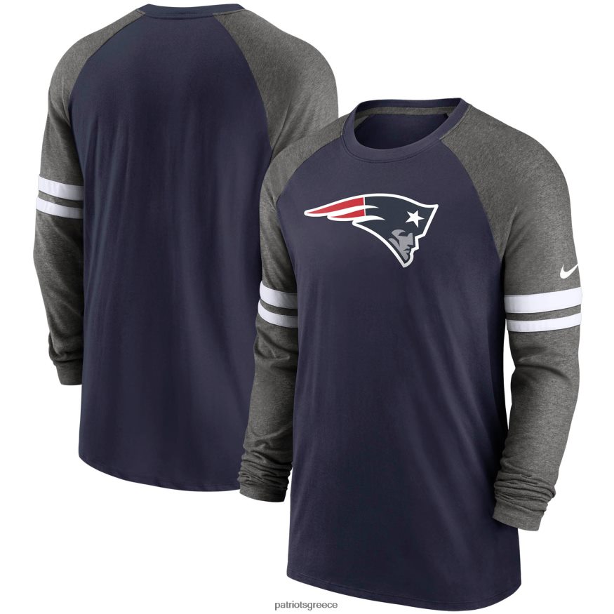 Patriots Jersey μακρυμάνικο μπλουζάκι raglan nike navy/charcoal performance άνδρες είδη ένδυσης VPDHTZ2056
