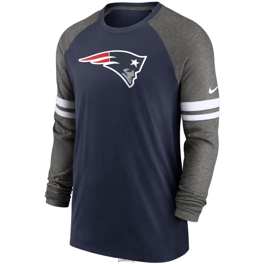 Patriots Jersey μακρυμάνικο μπλουζάκι raglan nike navy/charcoal performance άνδρες είδη ένδυσης VPDHTZ2056