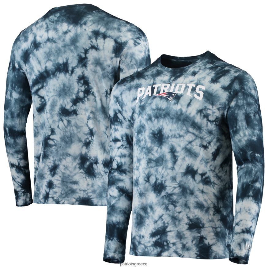Patriots Jersey μακρυμάνικο t-shirt new era navy tie-dye άνδρες είδη ένδυσης VPDHTZ2020