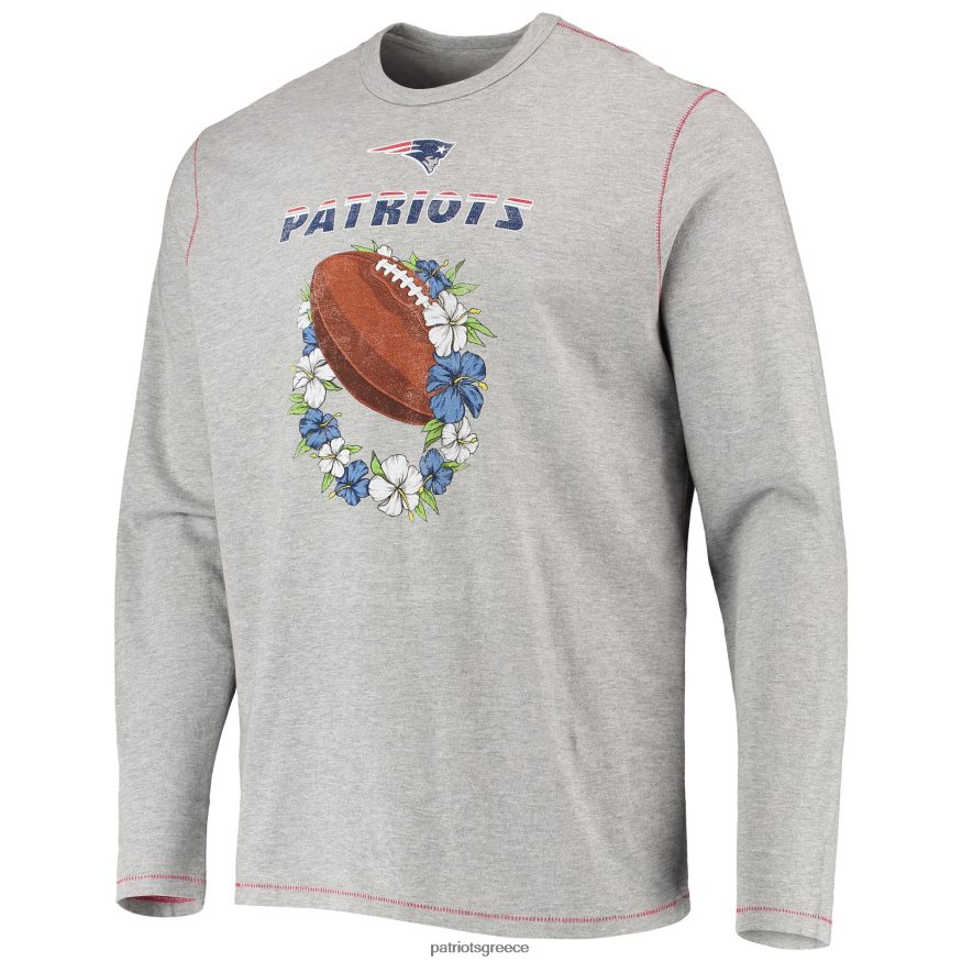 Patriots Jersey μακρυμάνικο μπλουζάκι tommy bahama γκρι αθλητικό lei pass άνδρες είδη ένδυσης VPDHTZ2044