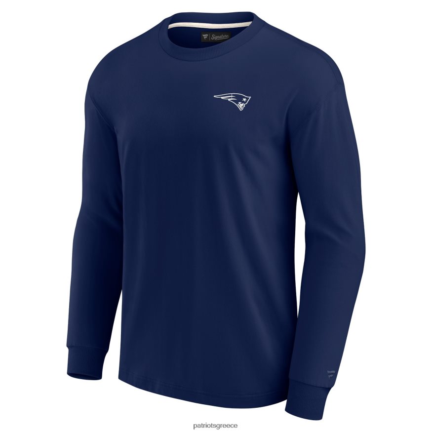 Patriots Jersey unisex fanatics signature navy σούπερ μαλακό μακρυμάνικο μπλουζάκι άνδρες είδη ένδυσης VPDHTZ1802
