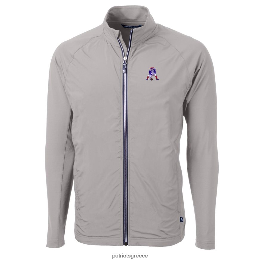 Patriots Jersey γκρι κόφτη και γκρι προσαρμογή οικολογικού πλεκτού υβριδικού ανακυκλωμένου μεγάλου και ψηλού σακάκι με φερμουάρ άνδρες είδη ένδυσης VPDHTZ2147