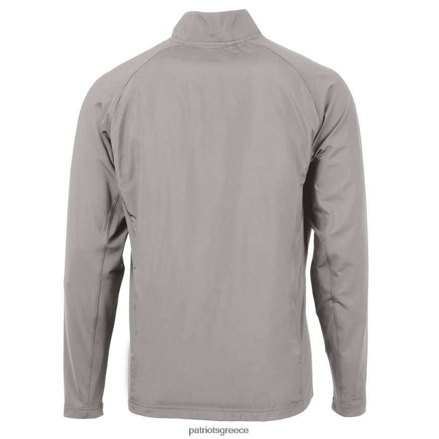 Patriots Jersey γκρι κόφτη και γκρι προσαρμογή οικολογικού πλεκτού υβριδικού ανακυκλωμένου μεγάλου και ψηλού σακάκι με φερμουάρ άνδρες είδη ένδυσης VPDHTZ2147