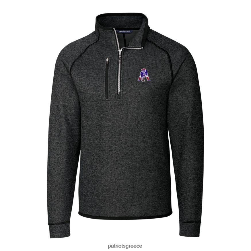 Patriots Jersey πουλόβερ πουλόβερ από κάρβουνο κόφτη & buck, πλεκτό μεγάλο και ψηλό πουλόβερ με μισό φερμουάρ άνδρες είδη ένδυσης VPDHTZ2122