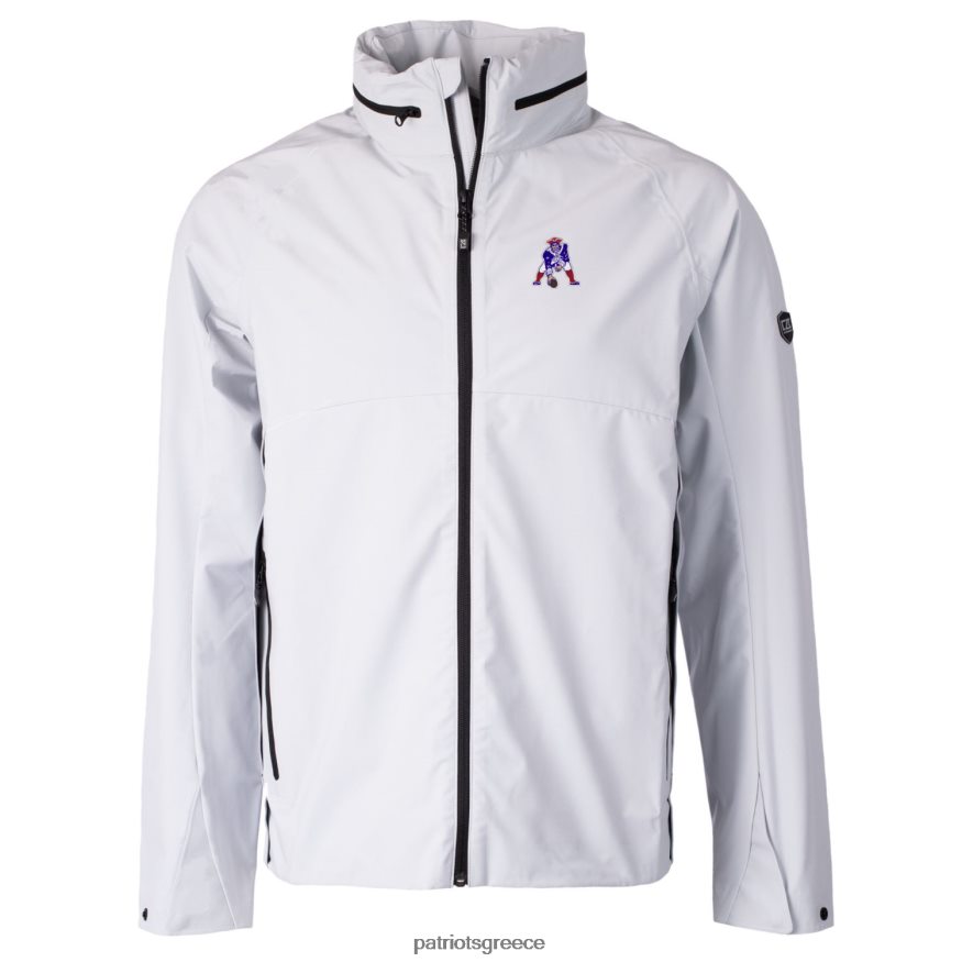 Patriots Jersey cutter & buck grey throwback logo ατμοπωθητικό αδιάβροχο μπουφάν με φερμουάρ άνδρες είδη ένδυσης VPDHTZ79