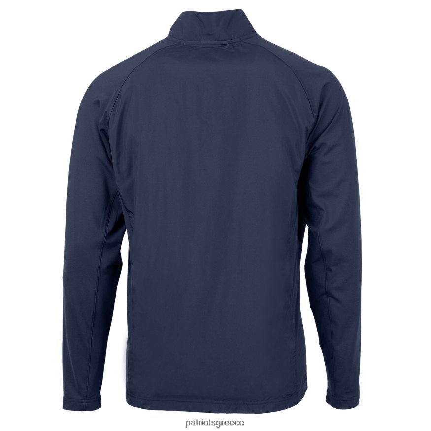 Patriots Jersey cutter & buck navy μεγάλο και ψηλό προσαρμοσμένο οικολογικό πλεκτό υβριδικό ανακυκλωμένο μπουφάν με φερμουάρ άνδρες είδη ένδυσης VPDHTZ2134