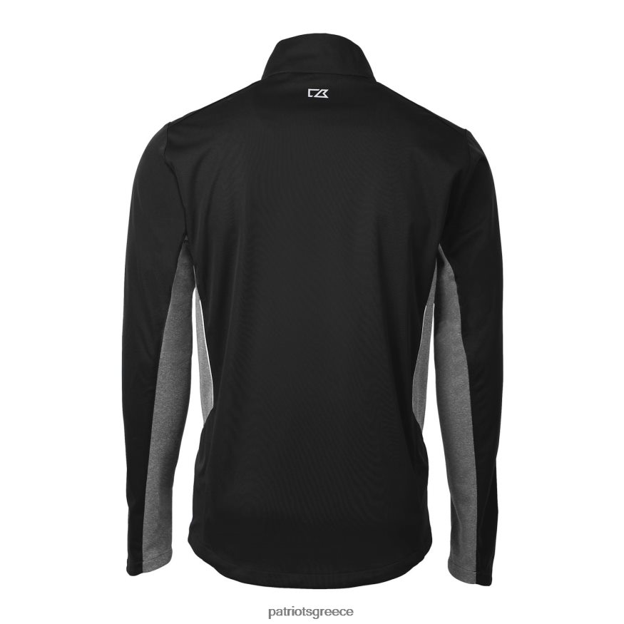 Patriots Jersey cutter & buck μαύρο λογότυπο πλοήγησης softshell μεγάλο και ψηλό μπουφάν με φερμουάρ άνδρες είδη ένδυσης VPDHTZ2085