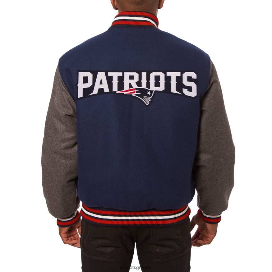 Patriots Jersey jh σχέδιο navy/γκρι μεγάλο & ψηλό μάλλινο σακάκι full-snap άνδρες είδη ένδυσης VPDHTZ2151