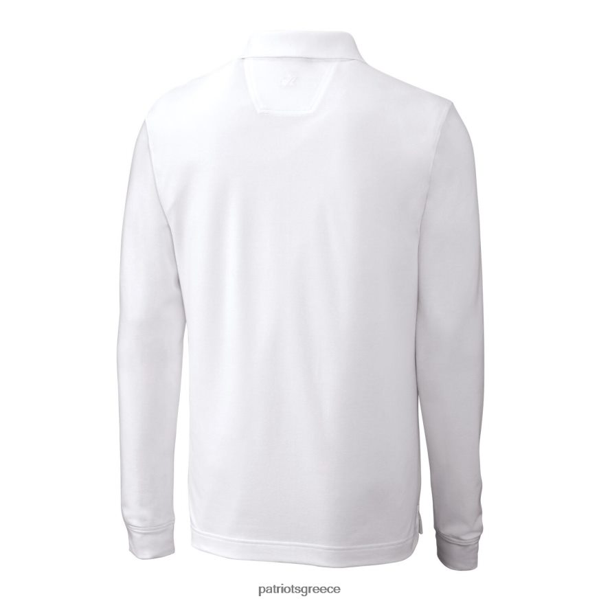 Patriots Jersey πλεονέκτημα κόφτη & μπακ λευκό τριπλό πικέ μεγάλο & ψηλό μακρυμάνικο πόλο άνδρες είδη ένδυσης VPDHTZ1560