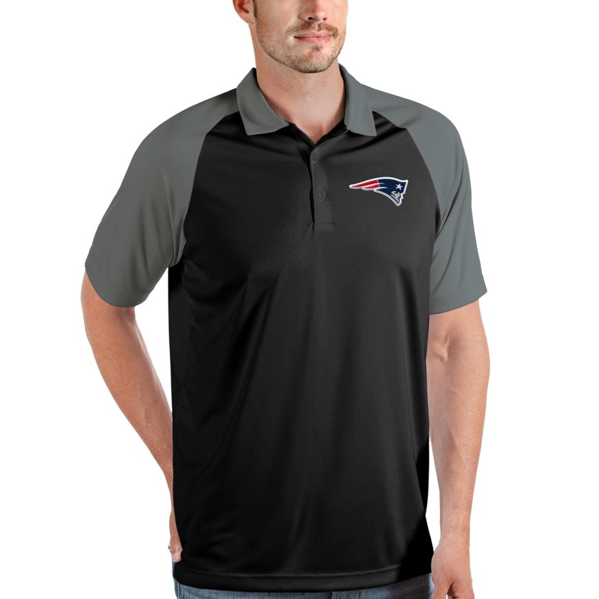 Patriots Jersey antigua black/ατσάλι nova polo άνδρες είδη ένδυσης VPDHTZ1493