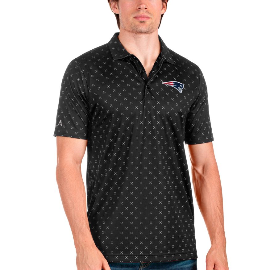 Patriots Jersey antigua black spark polo άνδρες είδη ένδυσης VPDHTZ1478