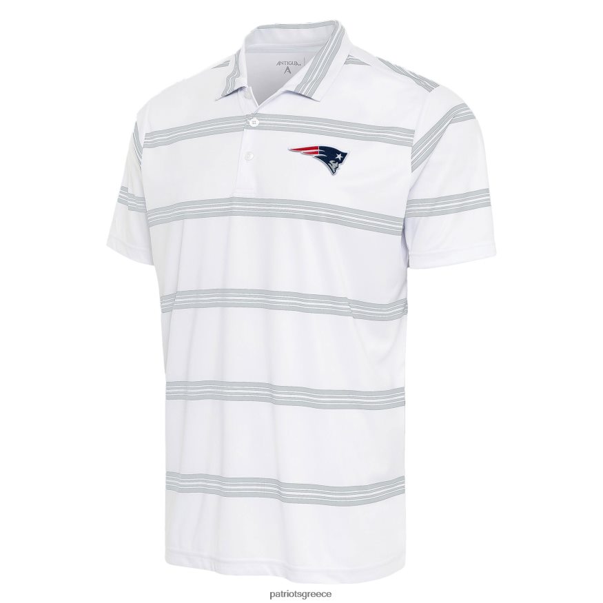 Patriots Jersey antigua λευκό/γκρι groove polo άνδρες είδη ένδυσης VPDHTZ1516