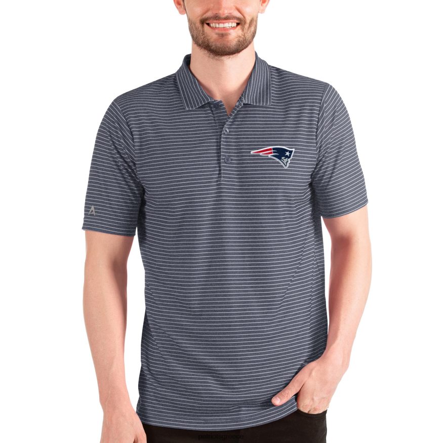 Patriots Jersey antigua heathered navy/white esteem polo άνδρες είδη ένδυσης VPDHTZ1422