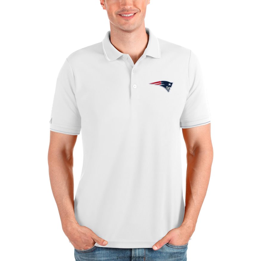 Patriots Jersey antigua white affluent polo άνδρες είδη ένδυσης VPDHTZ1377