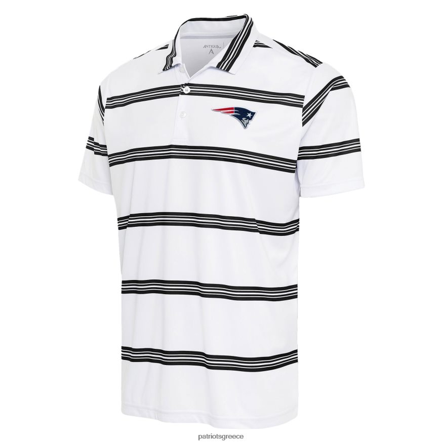 Patriots Jersey antigua white/black groove polo άνδρες είδη ένδυσης VPDHTZ1342