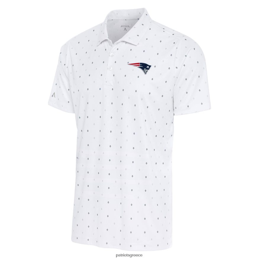 Patriots Jersey antigua white/navy 19th hole polo άνδρες είδη ένδυσης VPDHTZ1414