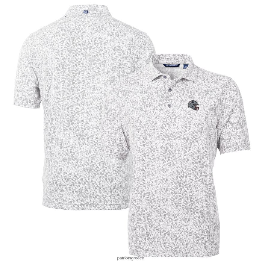 Patriots Jersey γκρι κράνος κόφτης & buck virtue eco pique βοτανική στάμπα ανακυκλωμένο πόλο άνδρες είδη ένδυσης VPDHTZ1297