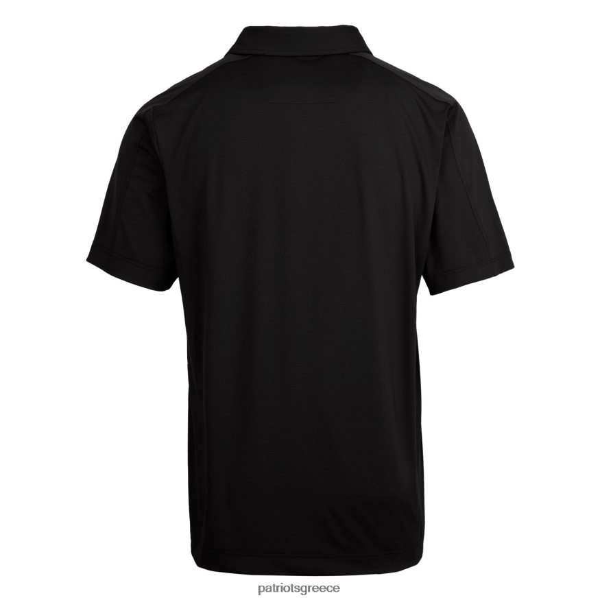 Patriots Jersey cutter & buck μαύρο λογότυπο προοπτική ανάγλυφης ελαστικότητας πόλο άνδρες είδη ένδυσης VPDHTZ1314