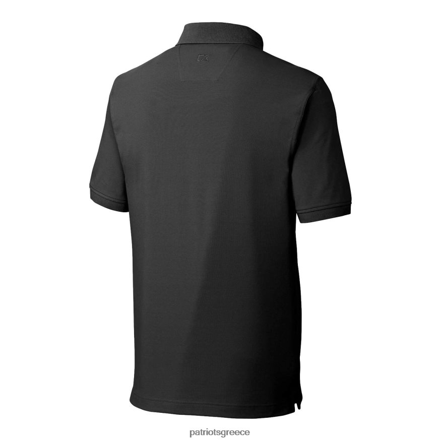 Patriots Jersey cutter & buck black πλεονέκτημα tri-blend pique throwback polo άνδρες είδη ένδυσης VPDHTZ1436