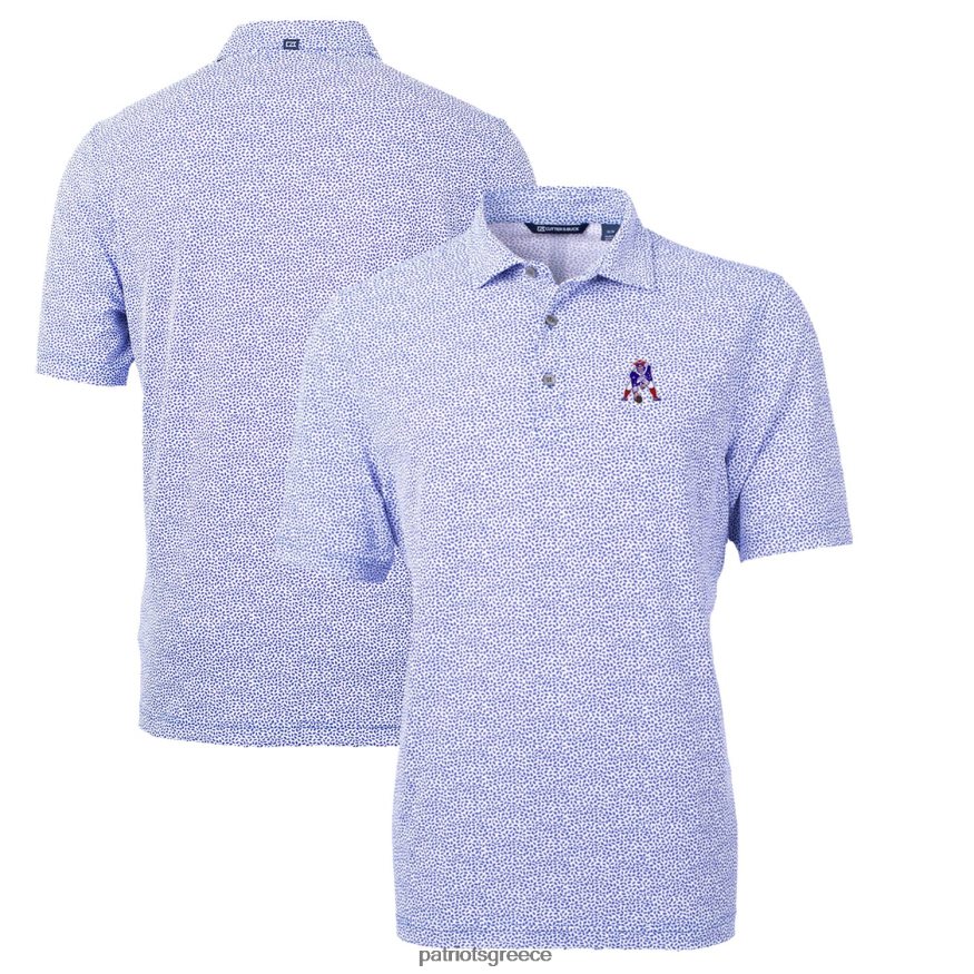 Patriots Jersey cutter & buck blue throwback logo virtue eco-pique βοτανικό ανακυκλωμένο πόλο άνδρες είδη ένδυσης VPDHTZ1276