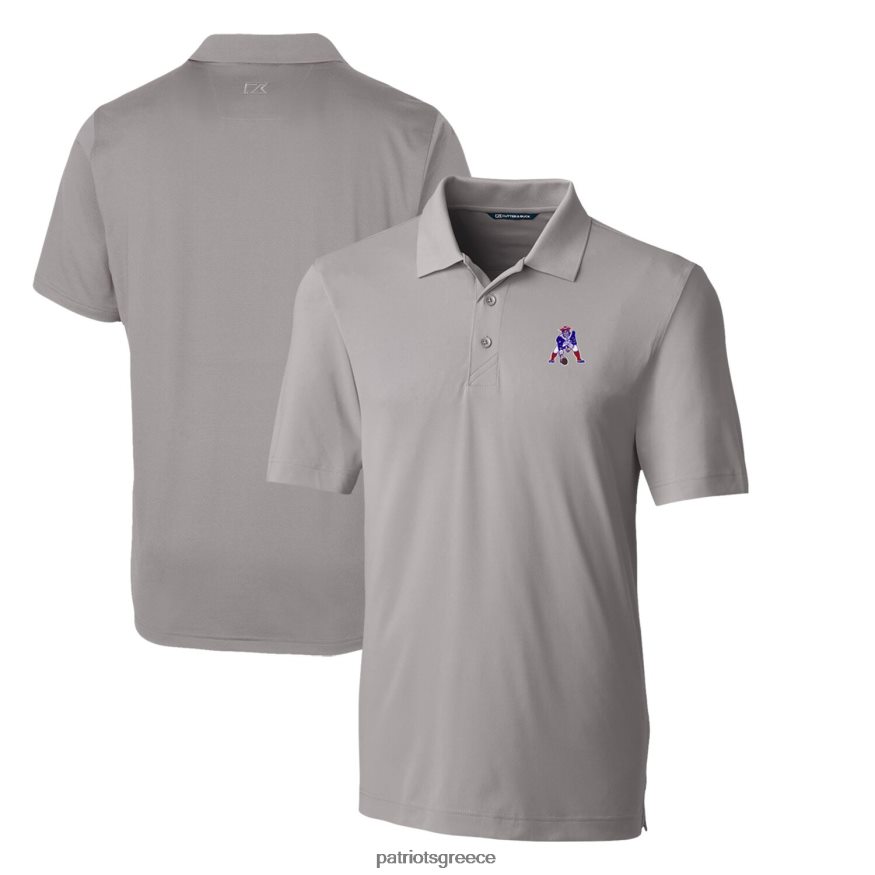Patriots Jersey cutter & buck grey throwback logo μεγάλο και ψηλό forge stretch polo άνδρες είδη ένδυσης VPDHTZ1564