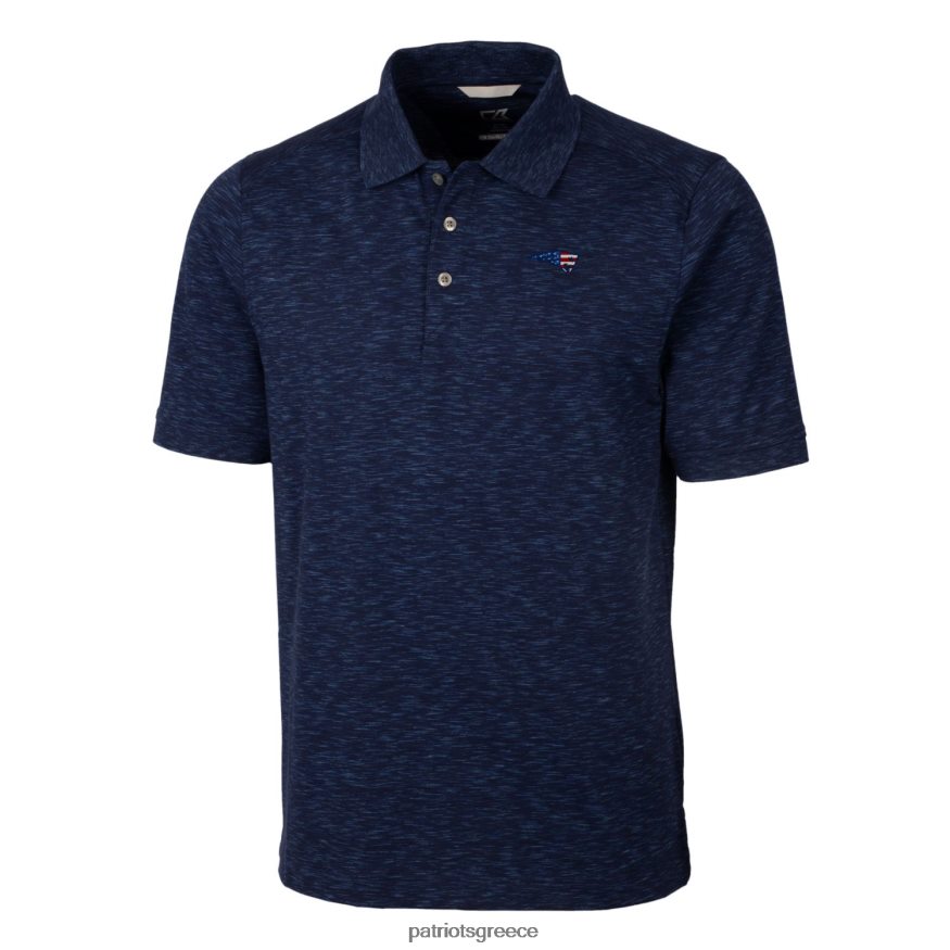 Patriots Jersey cutter & buck heathered navy americana πλεονέκτημα space dye tri-blend polo άνδρες είδη ένδυσης VPDHTZ1418