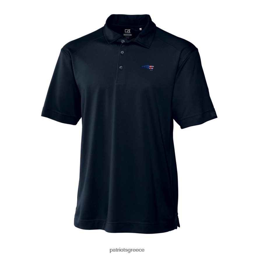 Patriots Jersey cutter & buck navy big & ψηλό είδος drytec ανάγλυφο μασίφ πόλο άνδρες είδη ένδυσης VPDHTZ1475
