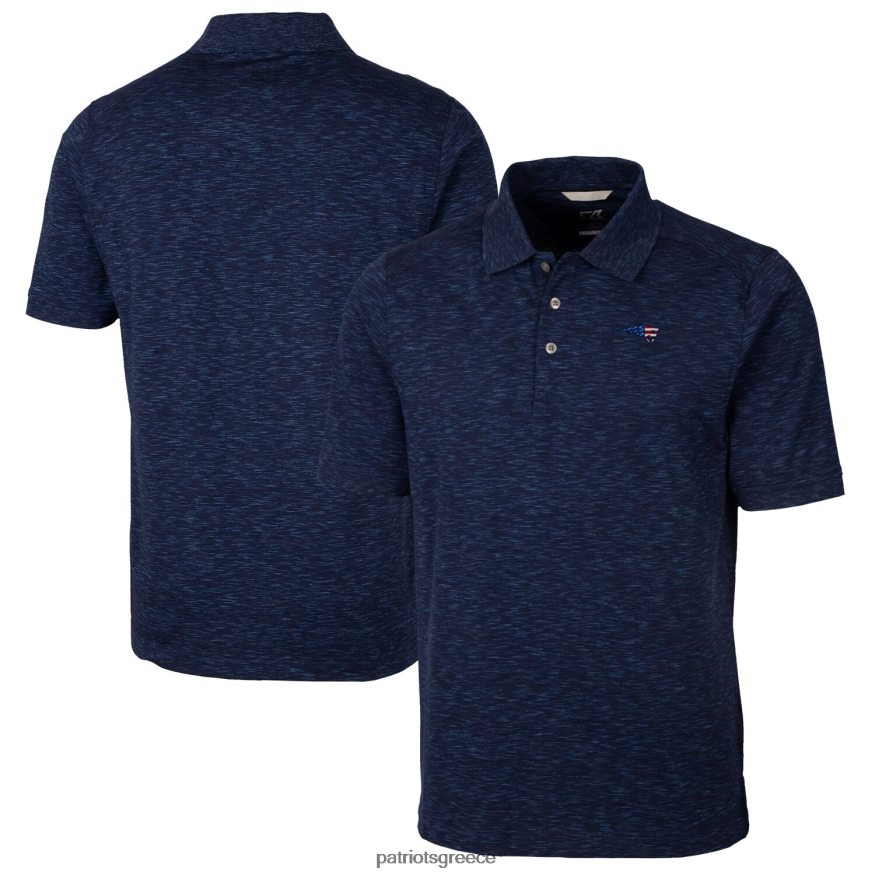 Patriots Jersey cutter & buck navy big & tall πλεονέκτημα tri-blend space dye polo άνδρες είδη ένδυσης VPDHTZ1432
