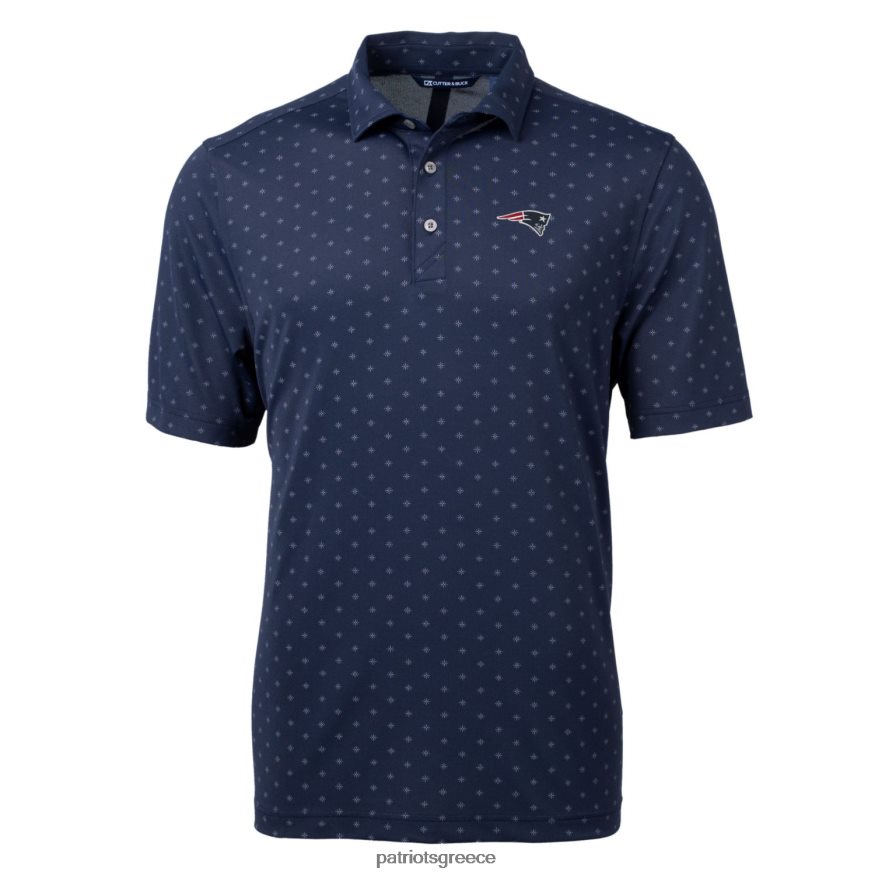 Patriots Jersey cutter & buck navy big & tall virtue eco pique tile polo άνδρες είδη ένδυσης VPDHTZ1504