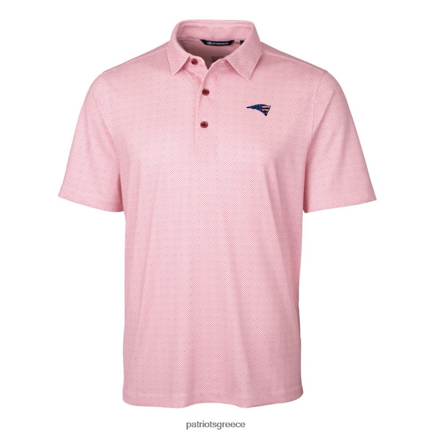 Patriots Jersey cutter & buck red americana μεγάλο & ψηλό λούτσο με διπλή κουκκίδα stretch polo άνδρες είδη ένδυσης VPDHTZ1471