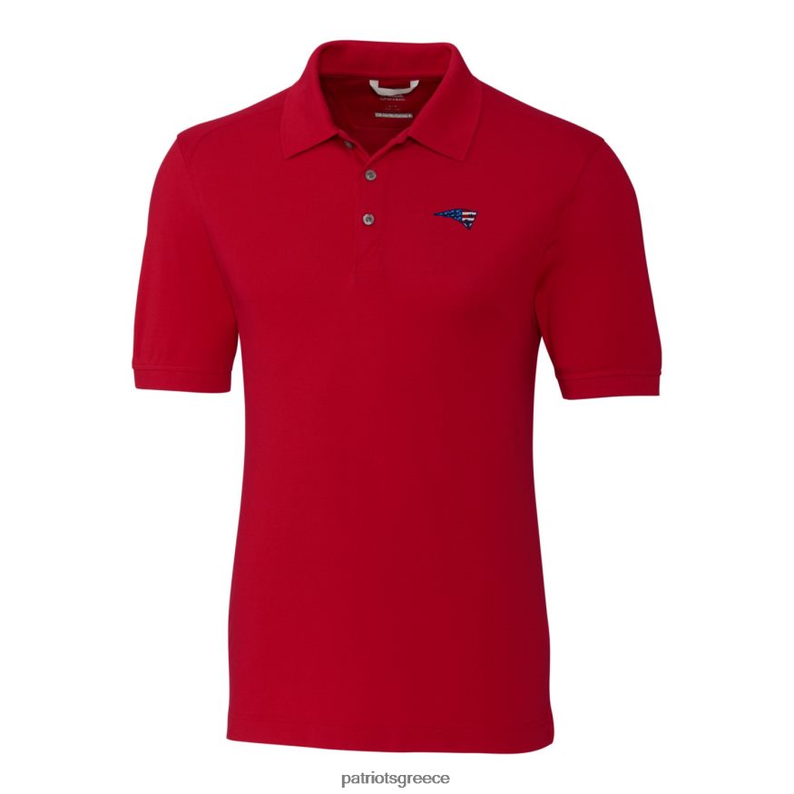 Patriots Jersey cutter & buck red americana πλεονέκτημα tri-blend pique polo άνδρες είδη ένδυσης VPDHTZ1522
