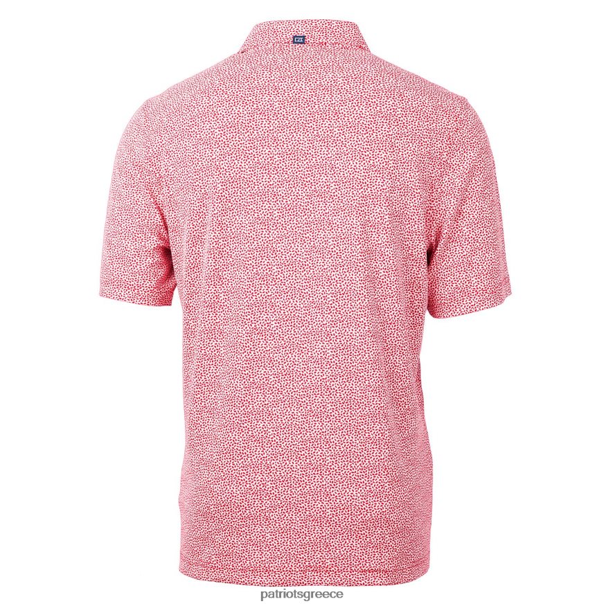 Patriots Jersey cutter & buck red throwback logo virtye eco-pique βοτανικό ανακυκλωμένο πόλο άνδρες είδη ένδυσης VPDHTZ1323