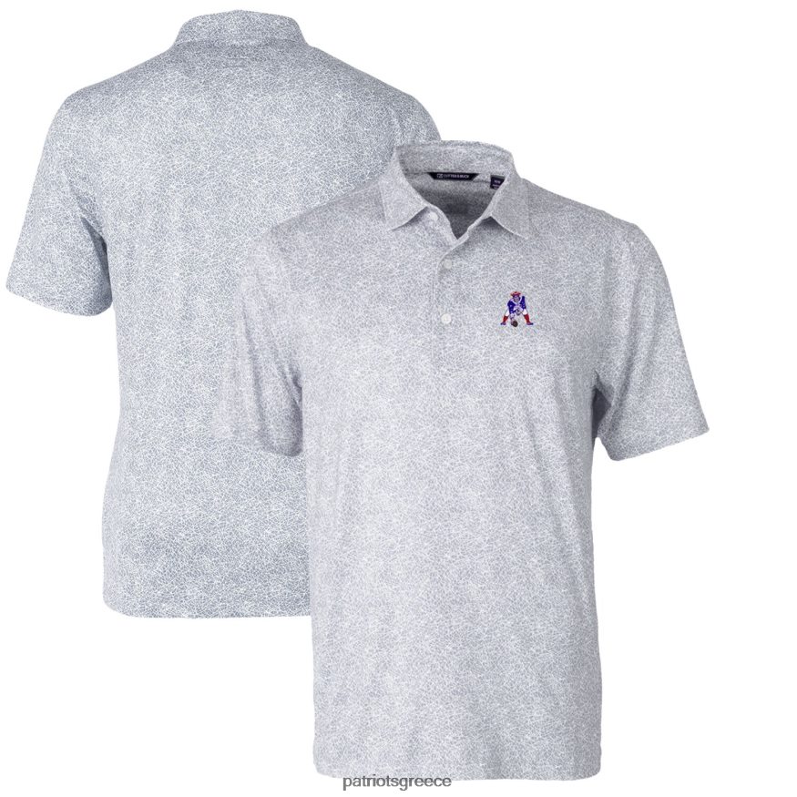 Patriots Jersey cutter & buck γκρι λογότυπο λούτσων αστερισμός stretch polo άνδρες είδη ένδυσης VPDHTZ1550