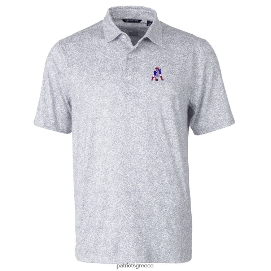 Patriots Jersey cutter & buck γκρι λογότυπο λούτσων αστερισμός stretch polo άνδρες είδη ένδυσης VPDHTZ1550