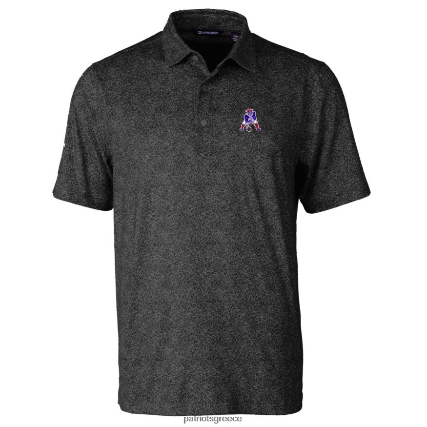Patriots Jersey cutter & buck μαύρο λογότυπο λούτσων αστερισμός stretch polo άνδρες είδη ένδυσης VPDHTZ1554